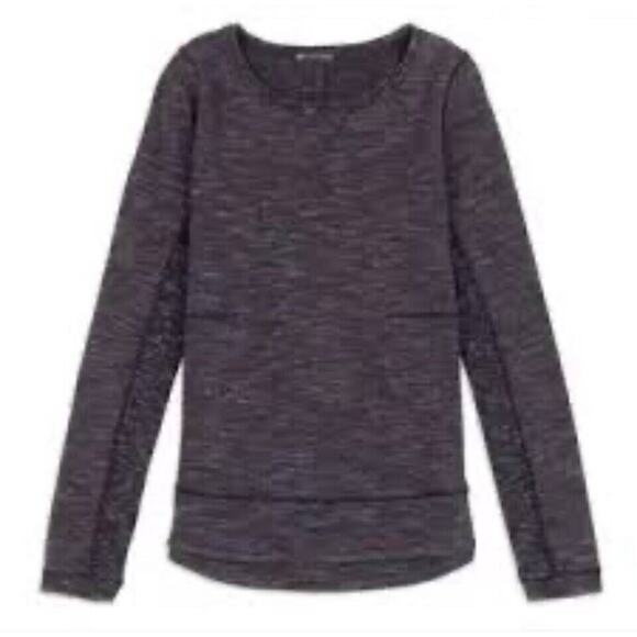 LULULEMON Sweatshirt Womens Size 6 Gray Crew Neck Kangaroo Pocket Pullover Yoga - Picture 1 of 8